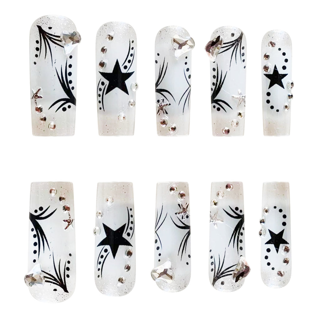 Women's Fashion Rhinestone Patch Nails - Novair-product name