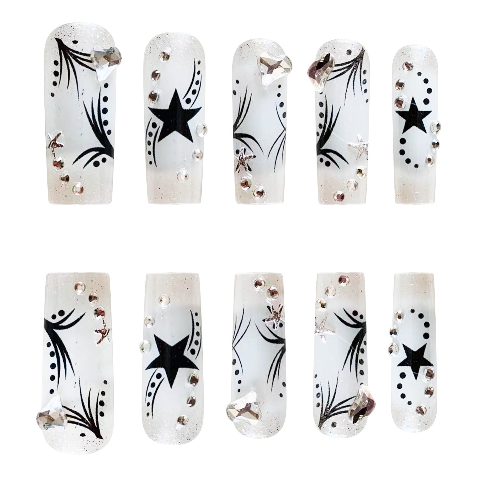 Women's Fashion Rhinestone Patch Nails - Novair-product name