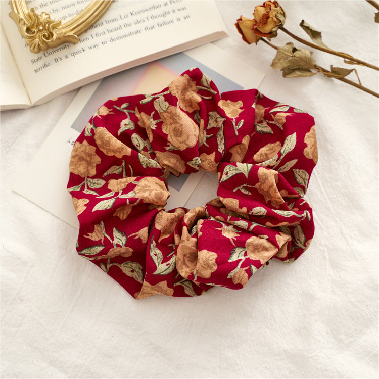 Japanese And Korean Rose Large Intestine Hair Ring