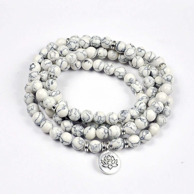 Amazon Stone Tiger Eye Stone Bracelet Necklace 108 Buddha Beads Lotus Bracelet - Novair-product name