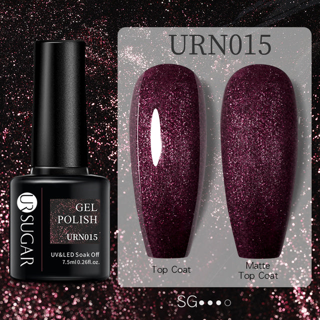 Black White Red Glitter Color Gel Nail Polish Matte - Novair-product name