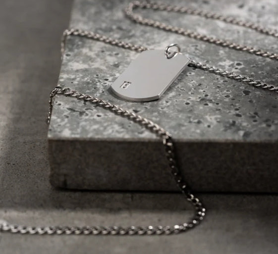 Stainless Steel Dog Tag Blank Tag, Laser-engraved Tag Nk Chain - Novair-product name