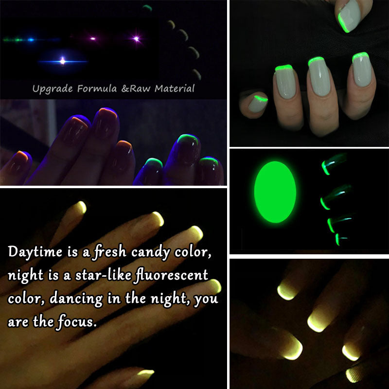 6 Colors Luminous Glue Phototherapy Nail Glue UV Polish - Novair-product name