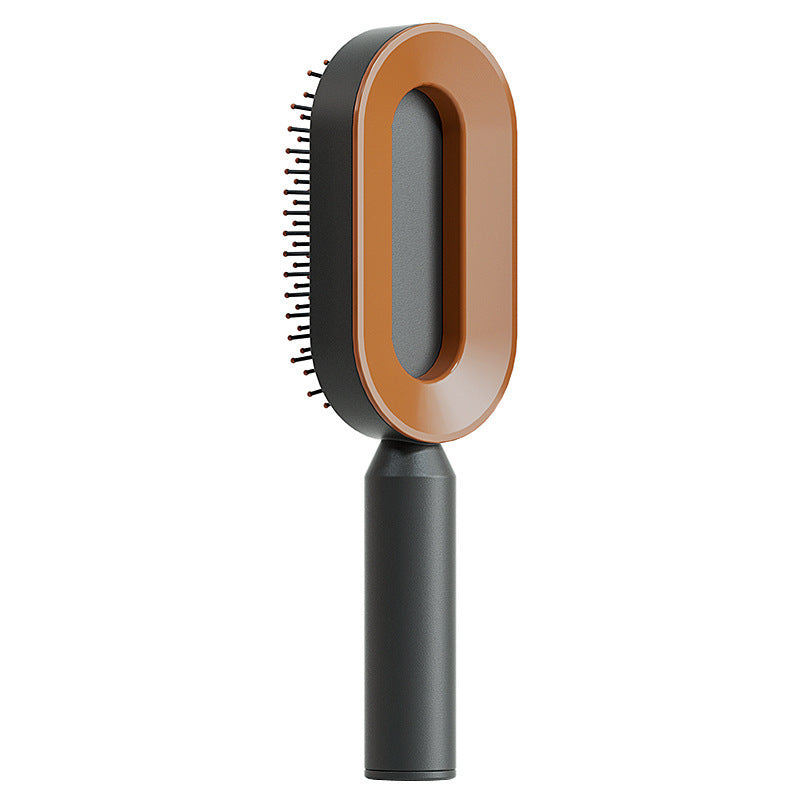 Self Cleaning Hair Brush For Women One-key Cleaning Hair Loss Airbag Massage Scalp Comb Anti-Static Hairbrush - Novair-product name