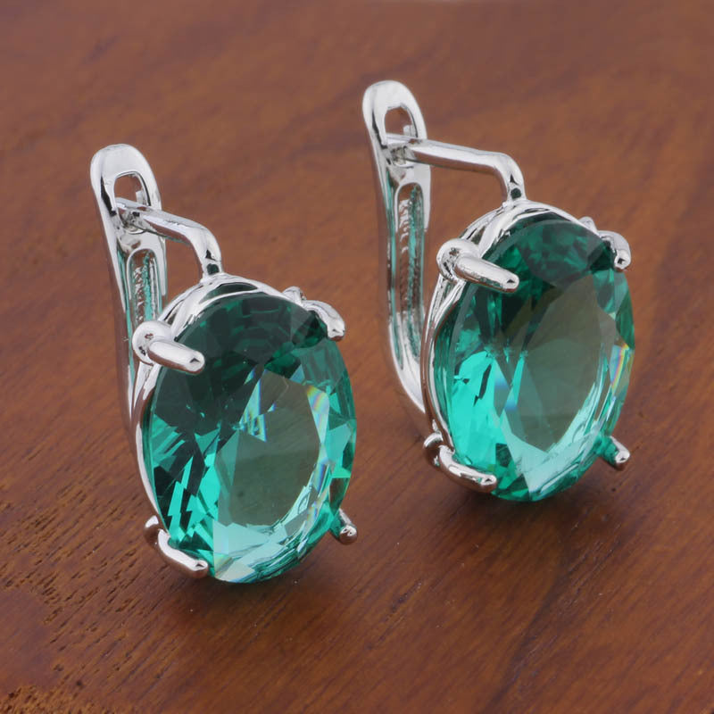 Romantic Retro 1014 Oval European And American Ear Clip - Novair-product name