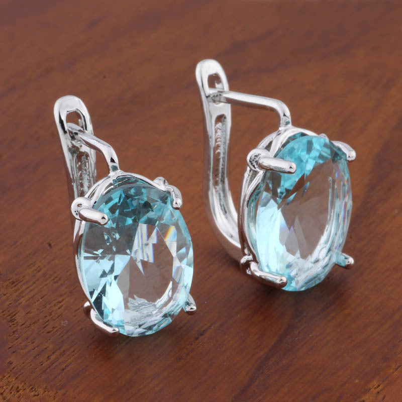Romantic Retro 1014 Oval European And American Ear Clip - Novair-product name