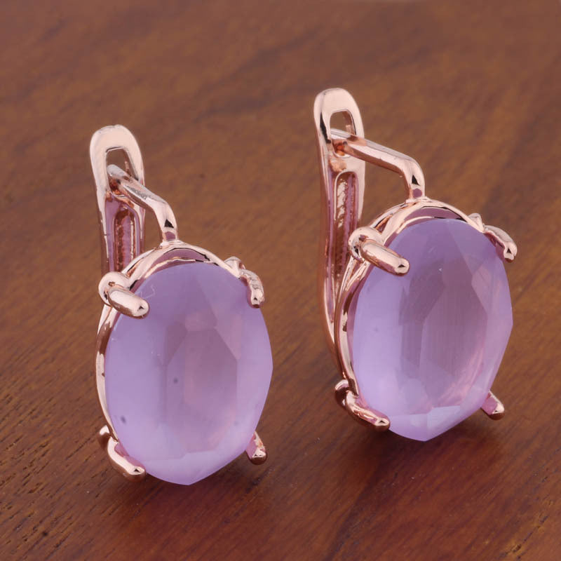 Romantic Retro 1014 Oval European And American Ear Clip - Novair-product name
