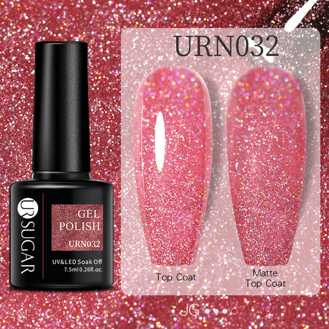 Black White Red Glitter Color Gel Nail Polish Matte - Novair-product name
