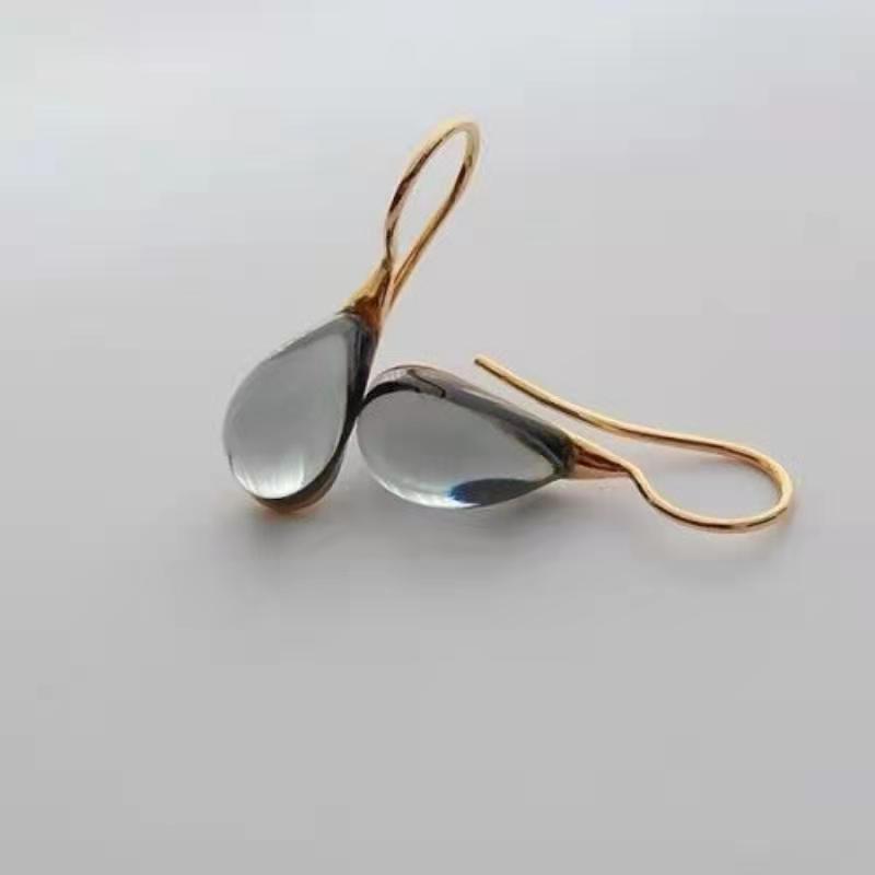 Nine-color Inlaid Cat's Eye Earrings - Novair-product name