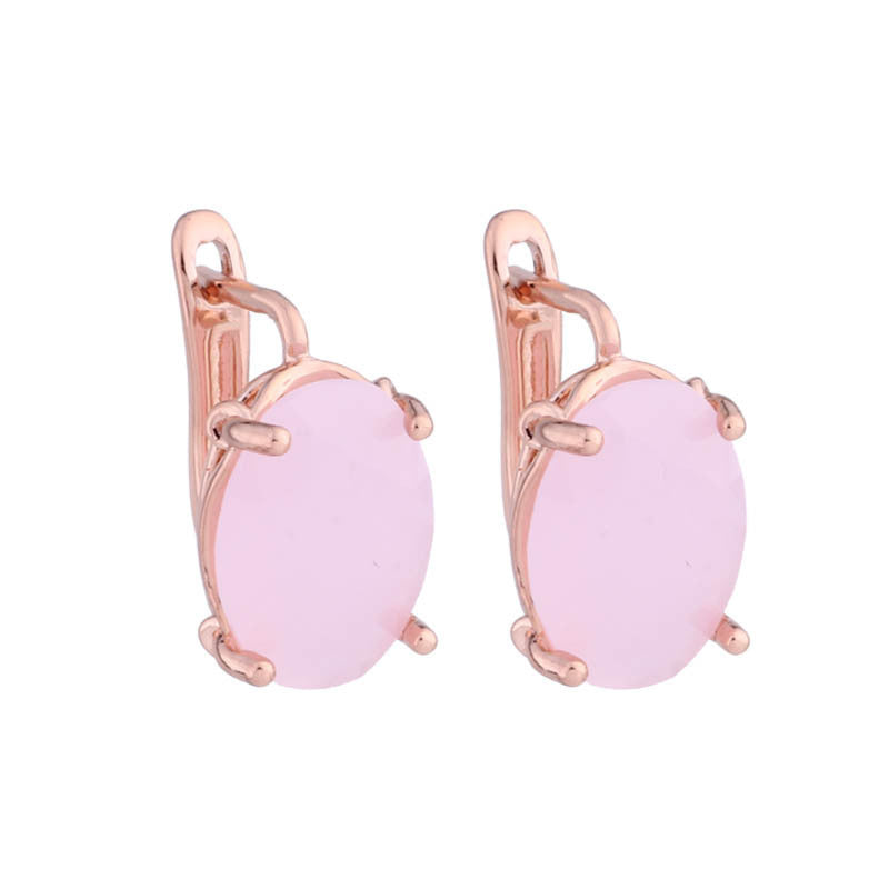 Romantic Retro 1014 Oval European And American Ear Clip - Novair-product name