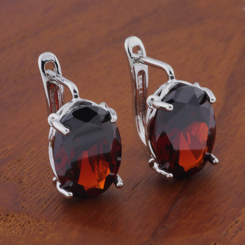 Romantic Retro 1014 Oval European And American Ear Clip - Novair-product name