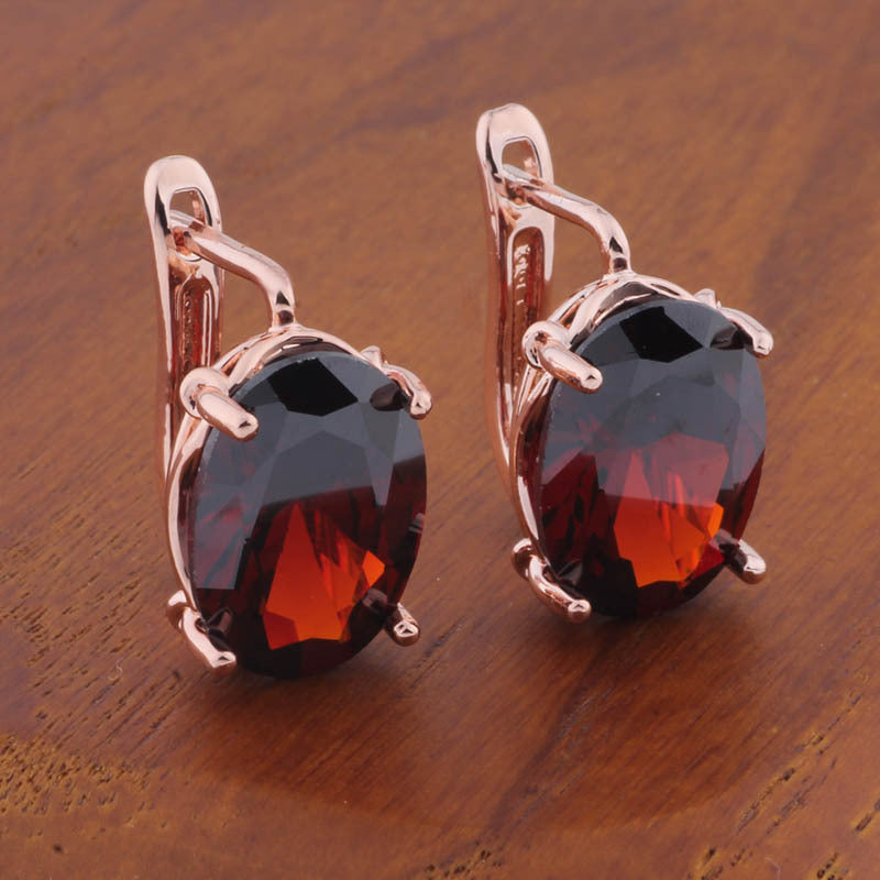 Romantic Retro 1014 Oval European And American Ear Clip - Novair-product name