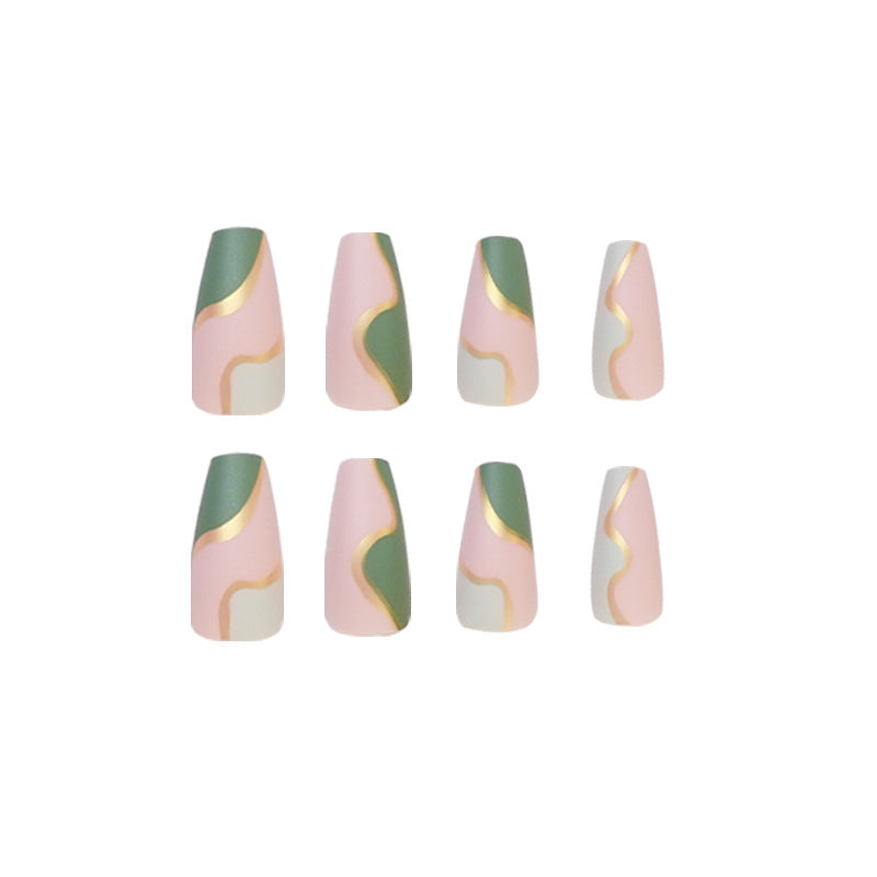 Wear Nail Graffiti Color Matching Fake Nails - Novair-product name