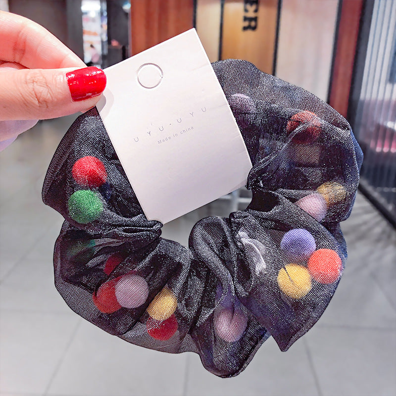 Hair Ball Mesh Yarn Large Intestine Hair Ring