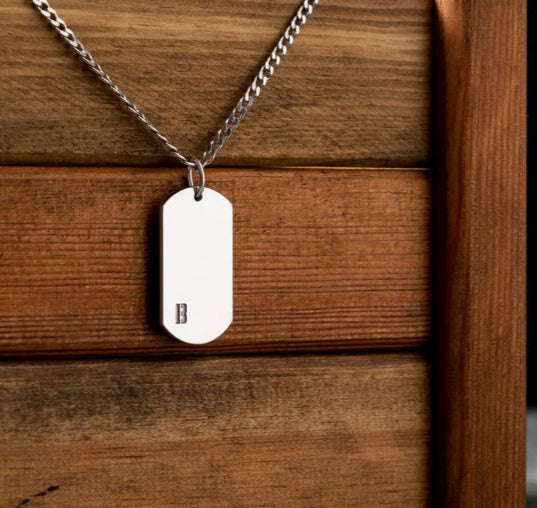 Stainless Steel Dog Tag Blank Tag, Laser-engraved Tag Nk Chain - Novair-product name