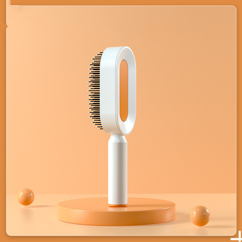 Self Cleaning Hair Brush For Women One-key Cleaning Hair Loss Airbag Massage Scalp Comb Anti-Static Hairbrush - Novair-product name