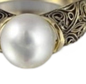 Inlaid Imported Artificial ABS Pearl Ring - Novair-product name