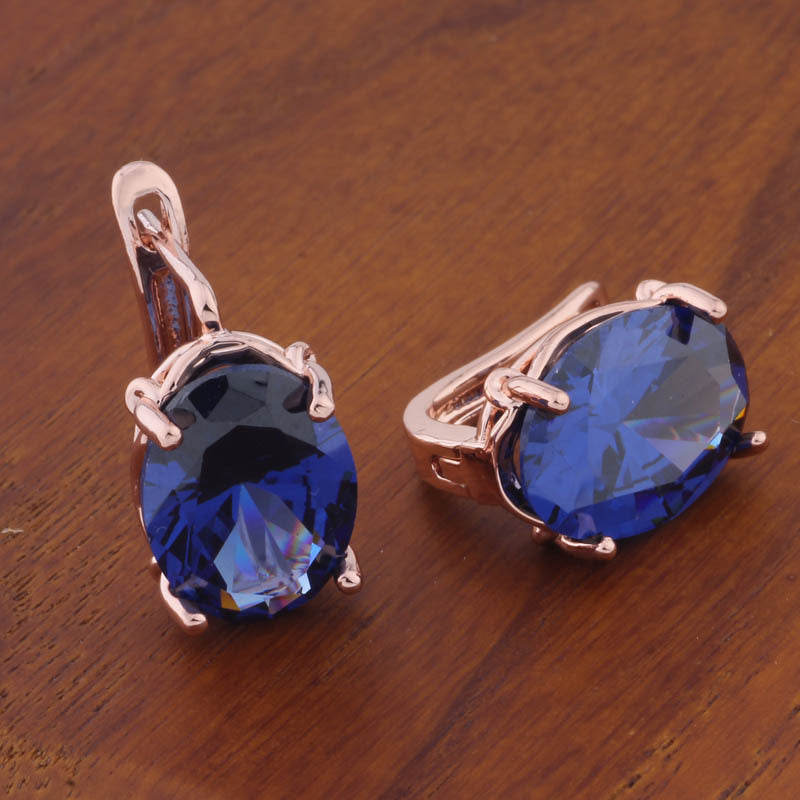 Romantic Retro 1014 Oval European And American Ear Clip - Novair-product name