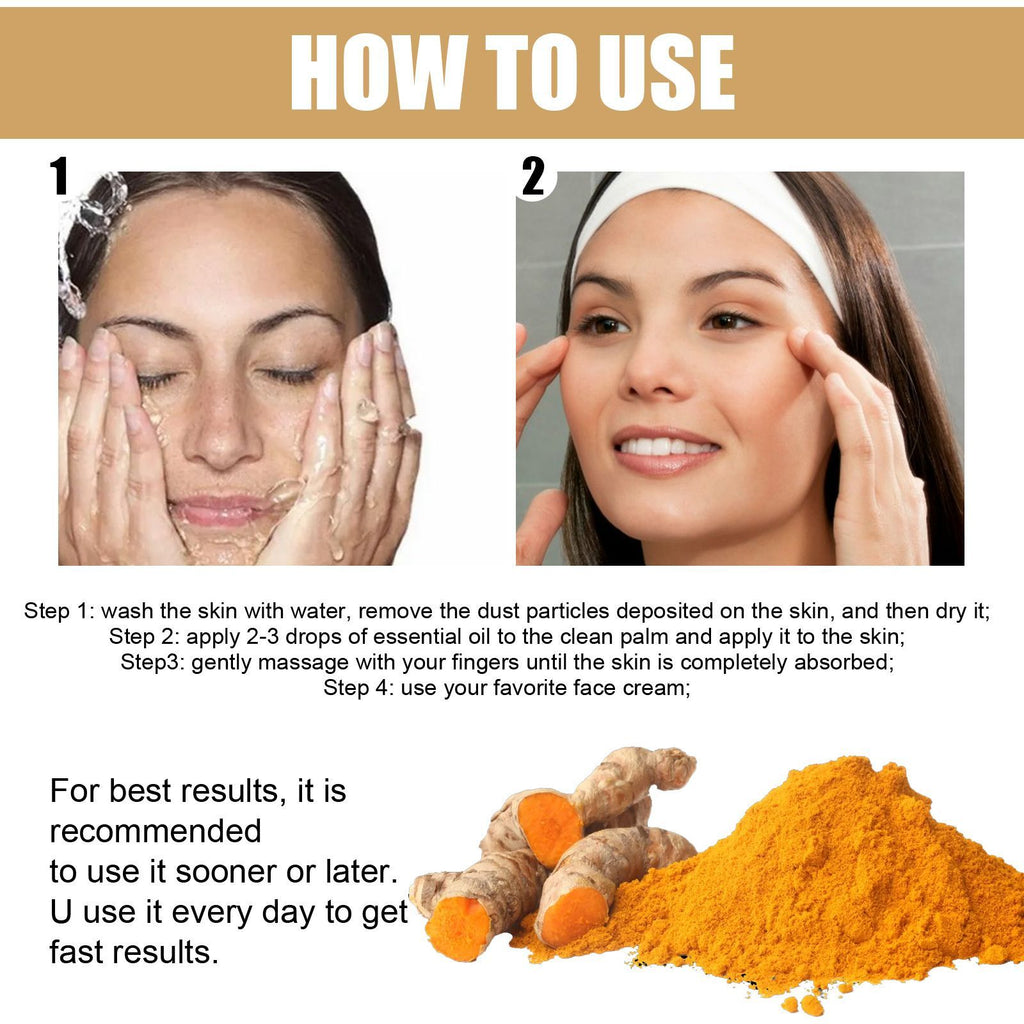 EELHOE Turmeric Dark Spot Correcting Serum Face Care Spot Moisturizing Nourishing Repairing Complexion Serum - Novair-product name