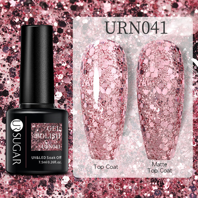 Black White Red Glitter Color Gel Nail Polish Matte - Novair-product name