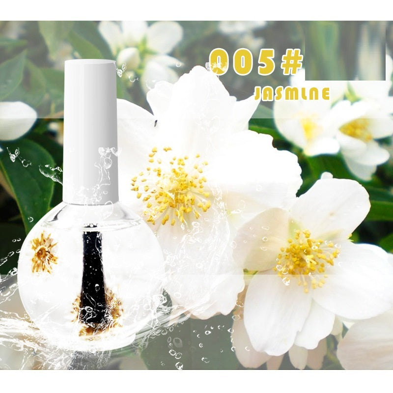 Nail Beauty Dried Flowers Nutrition Nail Treatment Oil Anti-agnail Nail Edge Moisturizing Nail Base Coat Natural Dried Flower Nutrient Solution - Novair-product name
