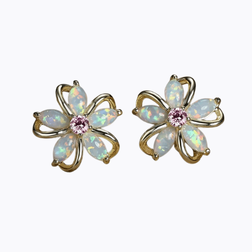 Women's Cherry Blossom Fashion Simple Stud Earrings - Novair-product name