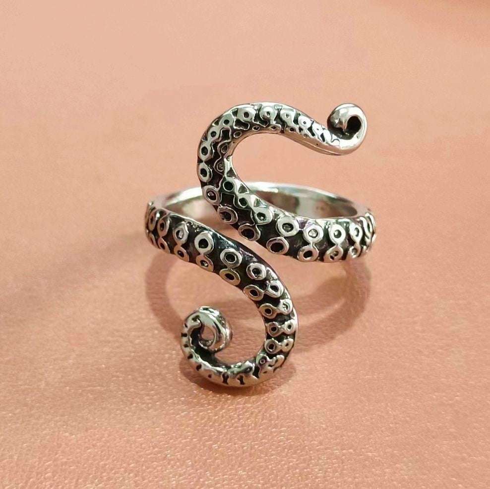 European And American Retro Personalized Octopus Punk Ring Trend - Novair-product name