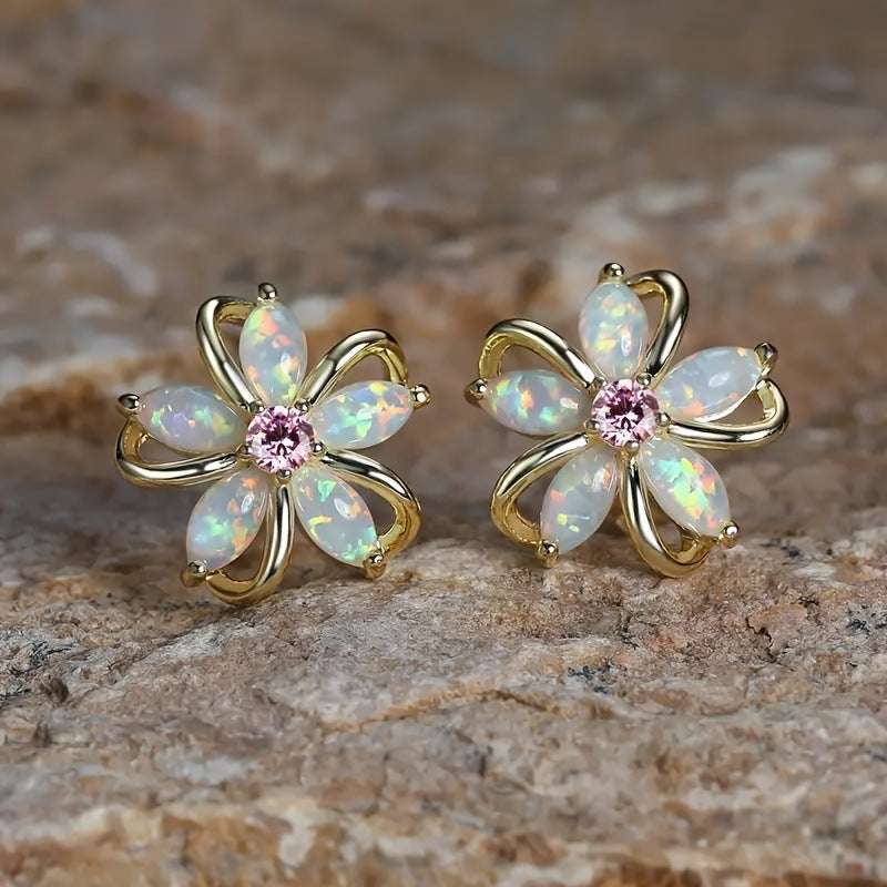 Women's Cherry Blossom Fashion Simple Stud Earrings - Novair-product name
