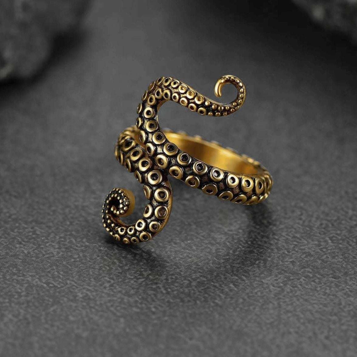 European And American Retro Personalized Octopus Punk Ring Trend - Novair-product name