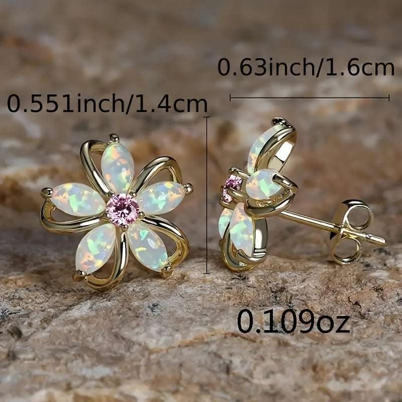 Women's Cherry Blossom Fashion Simple Stud Earrings - Novair-product name