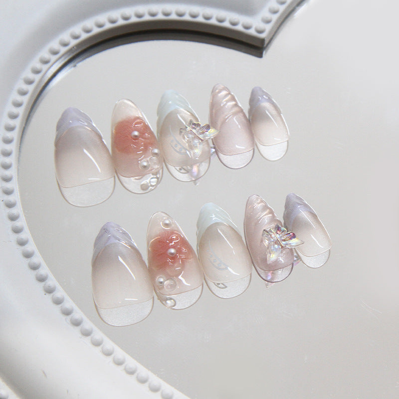 Nail Stickers Removable Nail Butterfly Fake Nails - Novair-product name