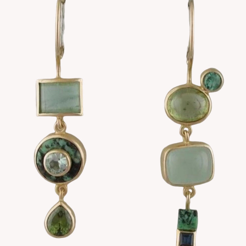 Fashion Personality Art Retro Asymmetric Earrings - Novair-product name