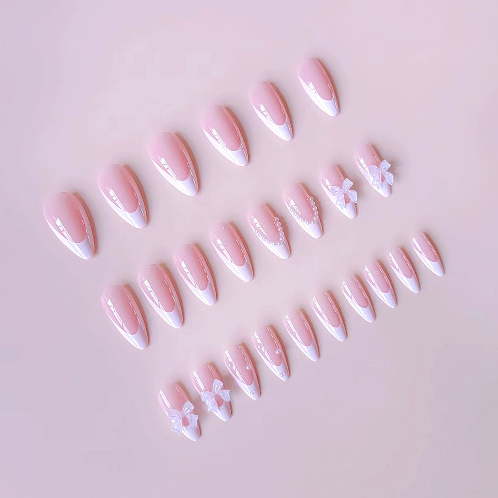Acrylic Fake Nails Artificial Rhinestone Paste Gloss Short - Novair-product name