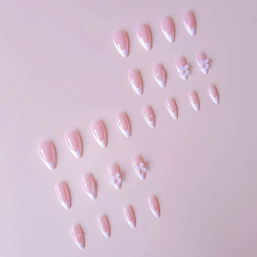 Acrylic Fake Nails Artificial Rhinestone Paste Gloss Short - Novair-product name