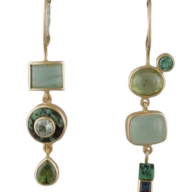 Fashion Personality Art Retro Asymmetric Earrings - Novair-product name