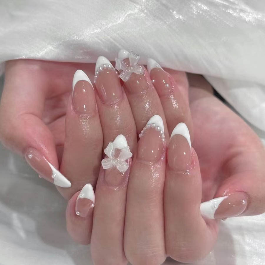 Acrylic Fake Nails Artificial Rhinestone Paste Gloss Short - Novair-product name