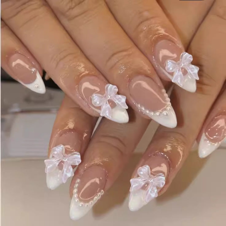 Acrylic Fake Nails Artificial Rhinestone Paste Gloss Short - Novair-product name