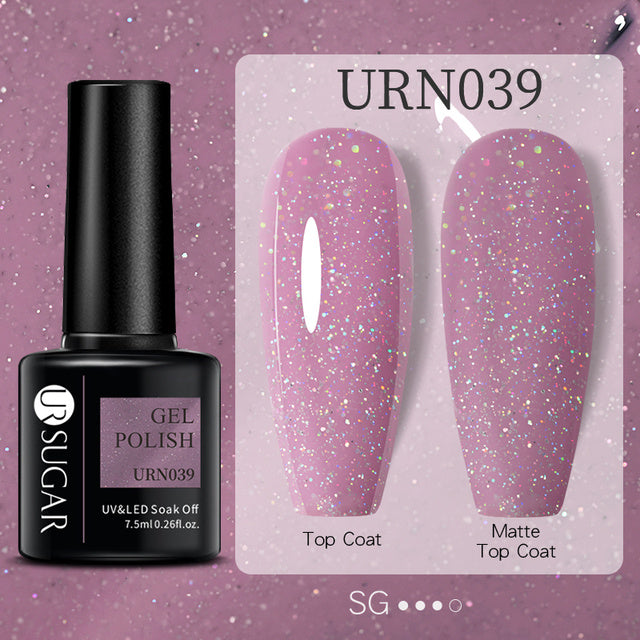 Black White Red Glitter Color Gel Nail Polish Matte - Novair-product name