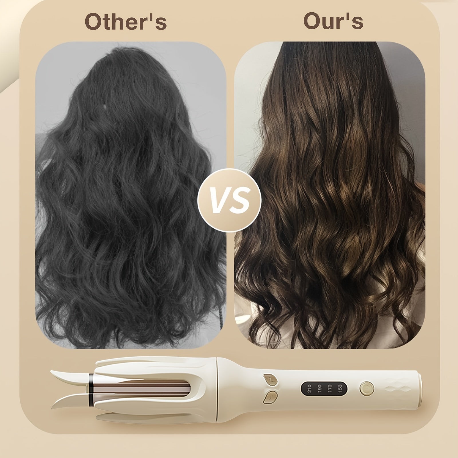 Automatic Hair Curler, 28mm Barrel, 4 Temperature Modes, Negative Ion Generator, Smart Timer And Sensor, Auto Off For Safety - Novair-product name