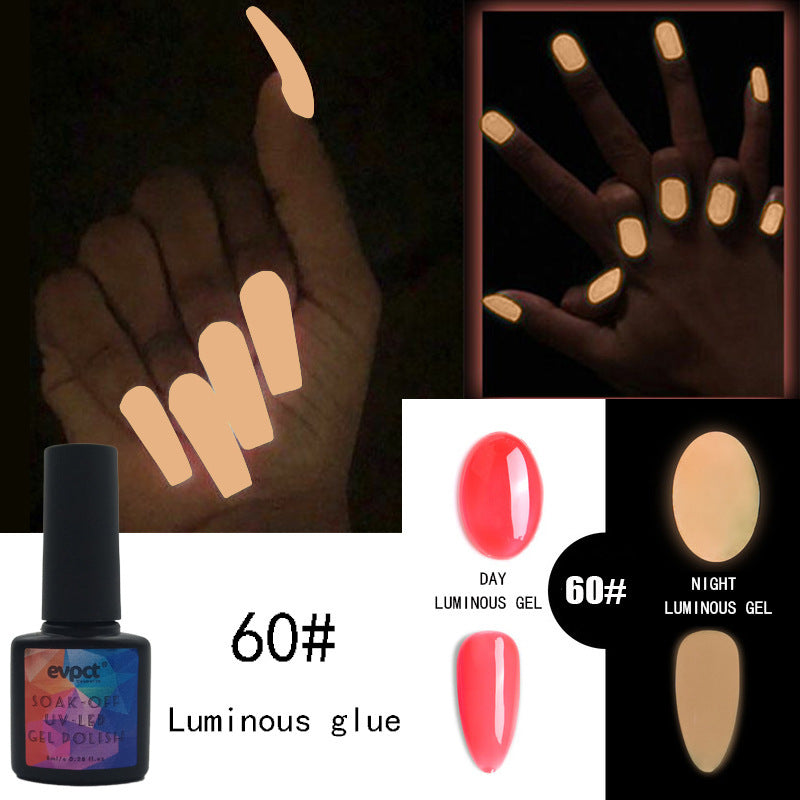 6 Colors Luminous Glue Phototherapy Nail Glue UV Polish - Novair-product name