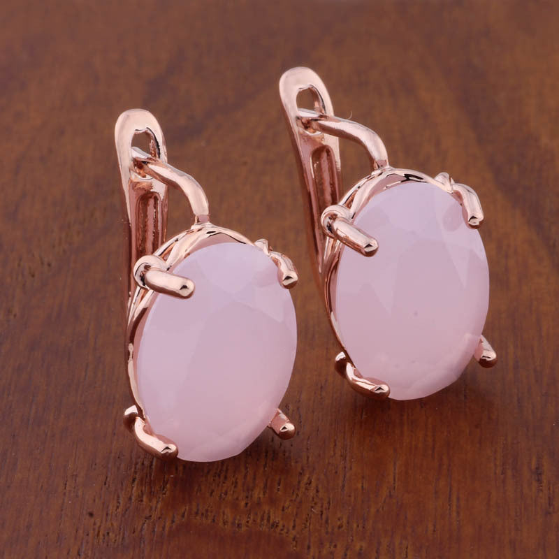 Romantic Retro 1014 Oval European And American Ear Clip - Novair-product name
