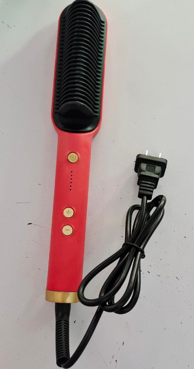 New 2 In 1 Hair Straightener Hot Comb Negative Ion Curling Tong Dual-purpose Electric Hair Brush - Novair-product name
