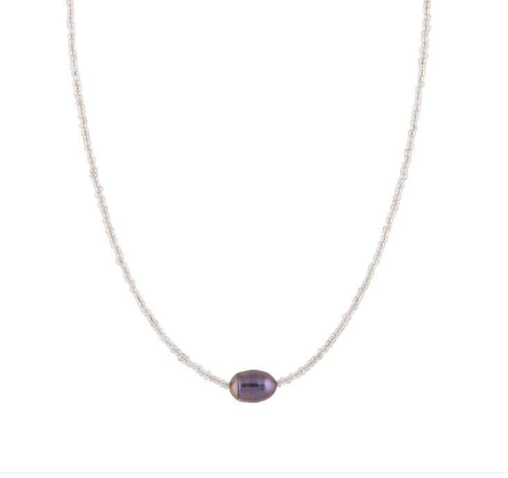 Artistic Vintage Bead Necklace Natural Freshwater Pearl - Novair-product name