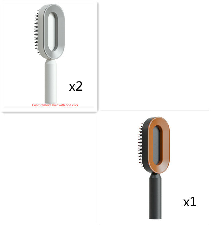 Self Cleaning Hair Brush for Women with One-Key Cleaning, Airbag Massage Scalp Comb, and Anti-Static Features