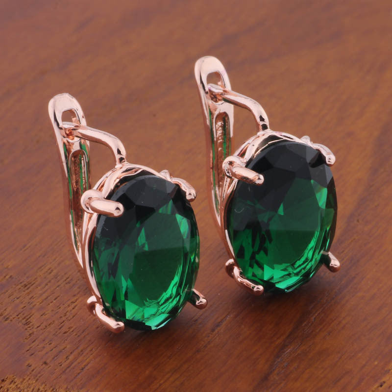 Romantic Retro 1014 Oval European And American Ear Clip - Novair-product name