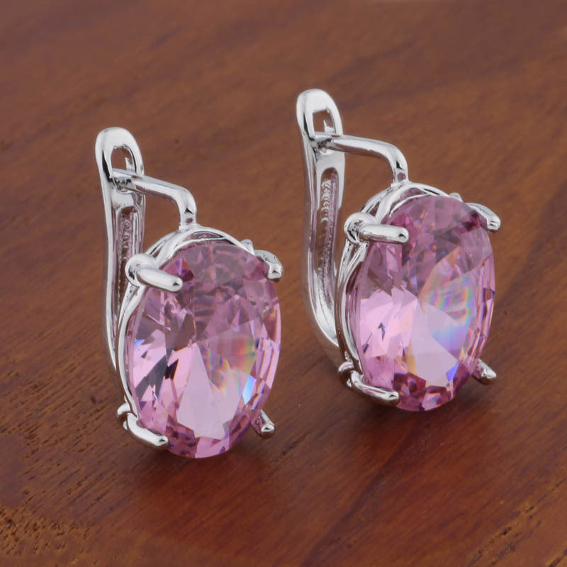 Romantic Retro 1014 Oval European And American Ear Clip - Novair-product name