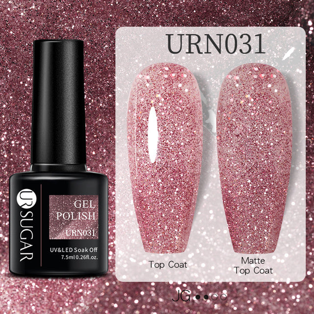 Black White Red Glitter Color Gel Nail Polish Matte - Novair-product name