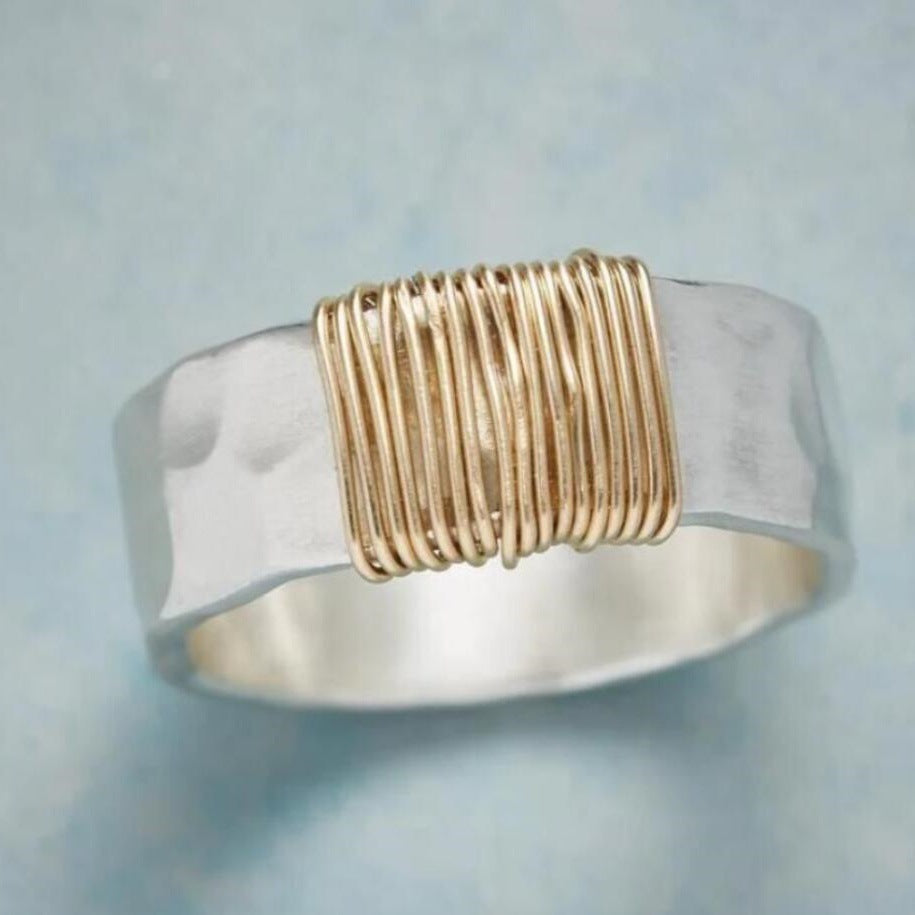 Geometric Simple Bracelet Wide Face Ring - Novair-product name