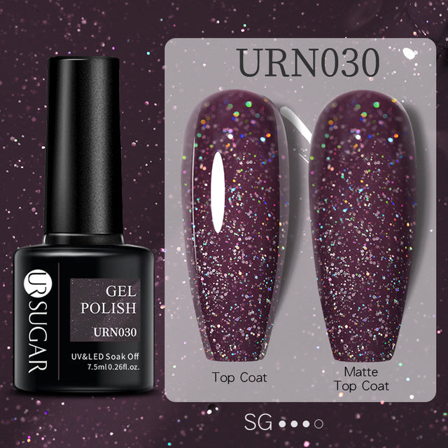 Black White Red Glitter Color Gel Nail Polish Matte - Novair-product name