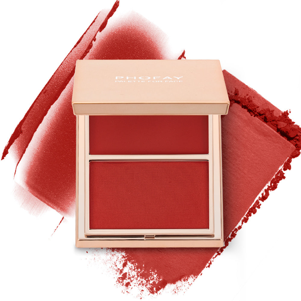 PHOFAY Double-Take Cream & Powder Blush Duo - Novair-product name